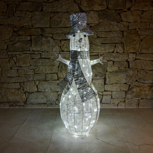LED Schneemann für Außen, 107cm hoch, 3D-Figur