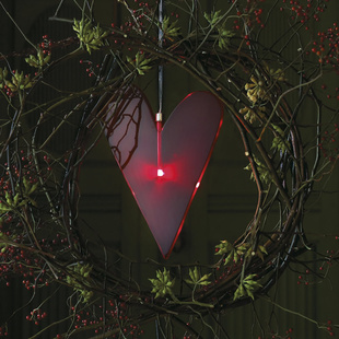 Leuchthänger LED Herz, rot