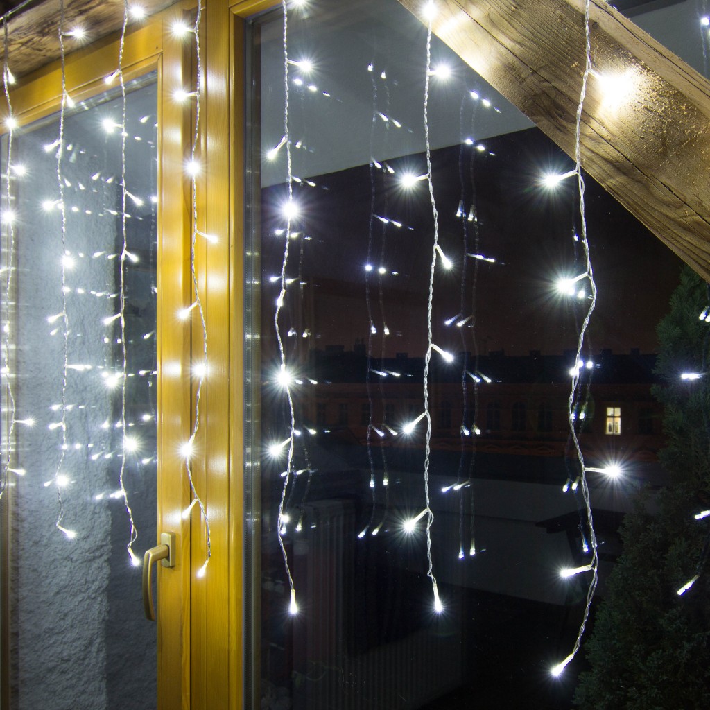 Lichterkette Vorhang, 100er LED, kaltweiß von decoLED.de