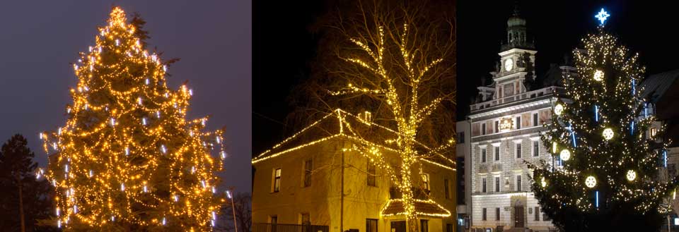 Weihnachtsbeleuchtung für Stadt, warmweiße