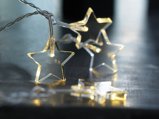 LED Lichterkette mit Sterne, klar