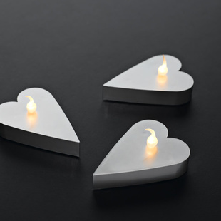 LED Teelichter, 6 Set, silber
