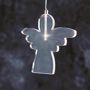 Leuchtanhänger LED Engel, klar