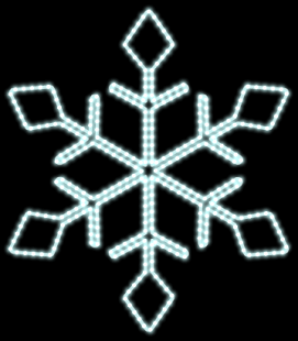 LED-Motiv Schneeflocke, kaltweiß