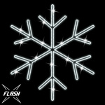 LED-Motiv Schneeflocke, kaltweiß mit Flash