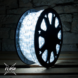 LED Lichtschlauch, 50m, kaltweiß mit Flash
