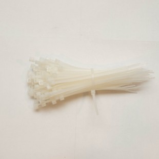 Kabelbinder, Länge 15 cm, Farbe weiß,  Breite 0,4 cm, Packungsinhalt Set je 100 Stück