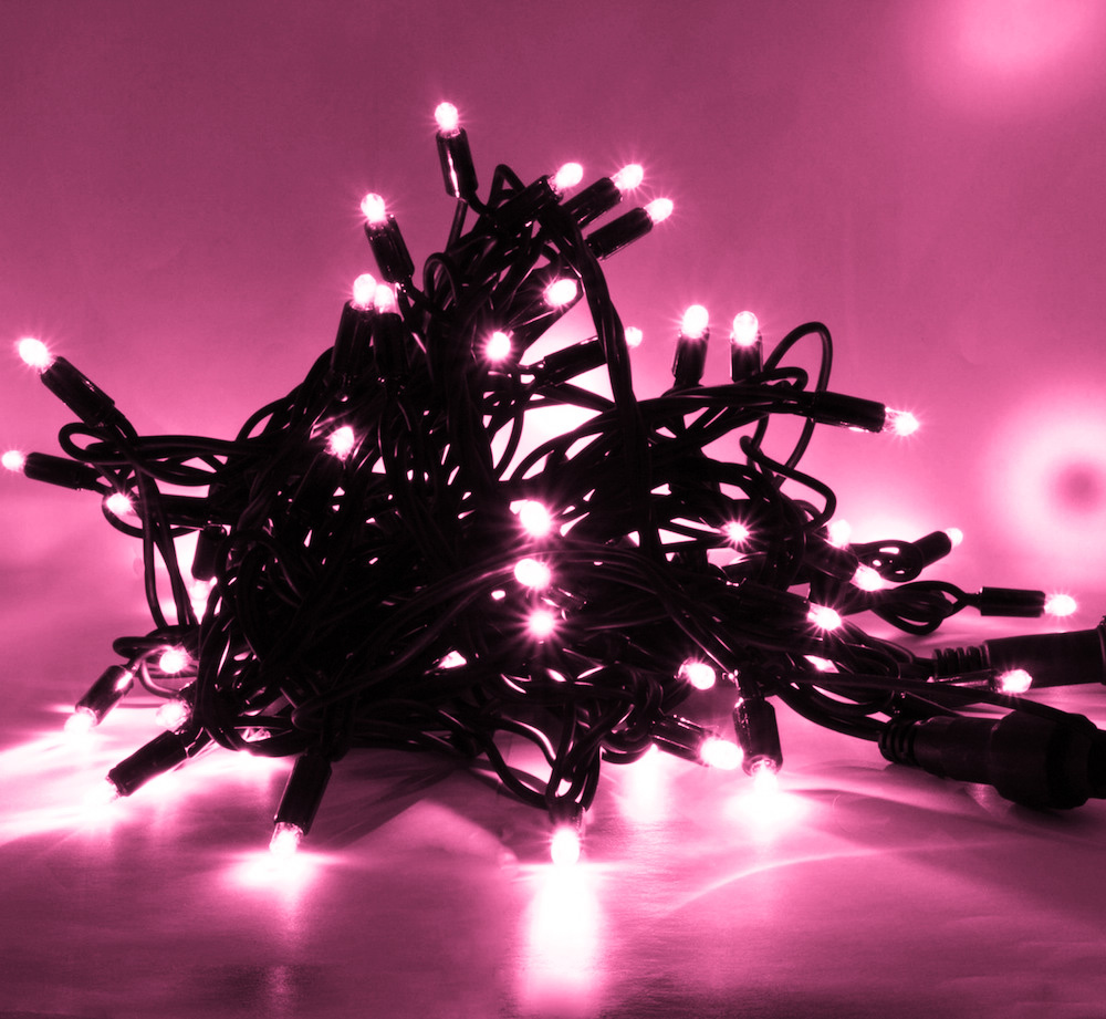 LED Lichterkette 50er pink | Lichterketten