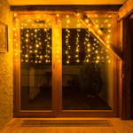 Lichterkette Vorhang, 100er LED, warmweiß