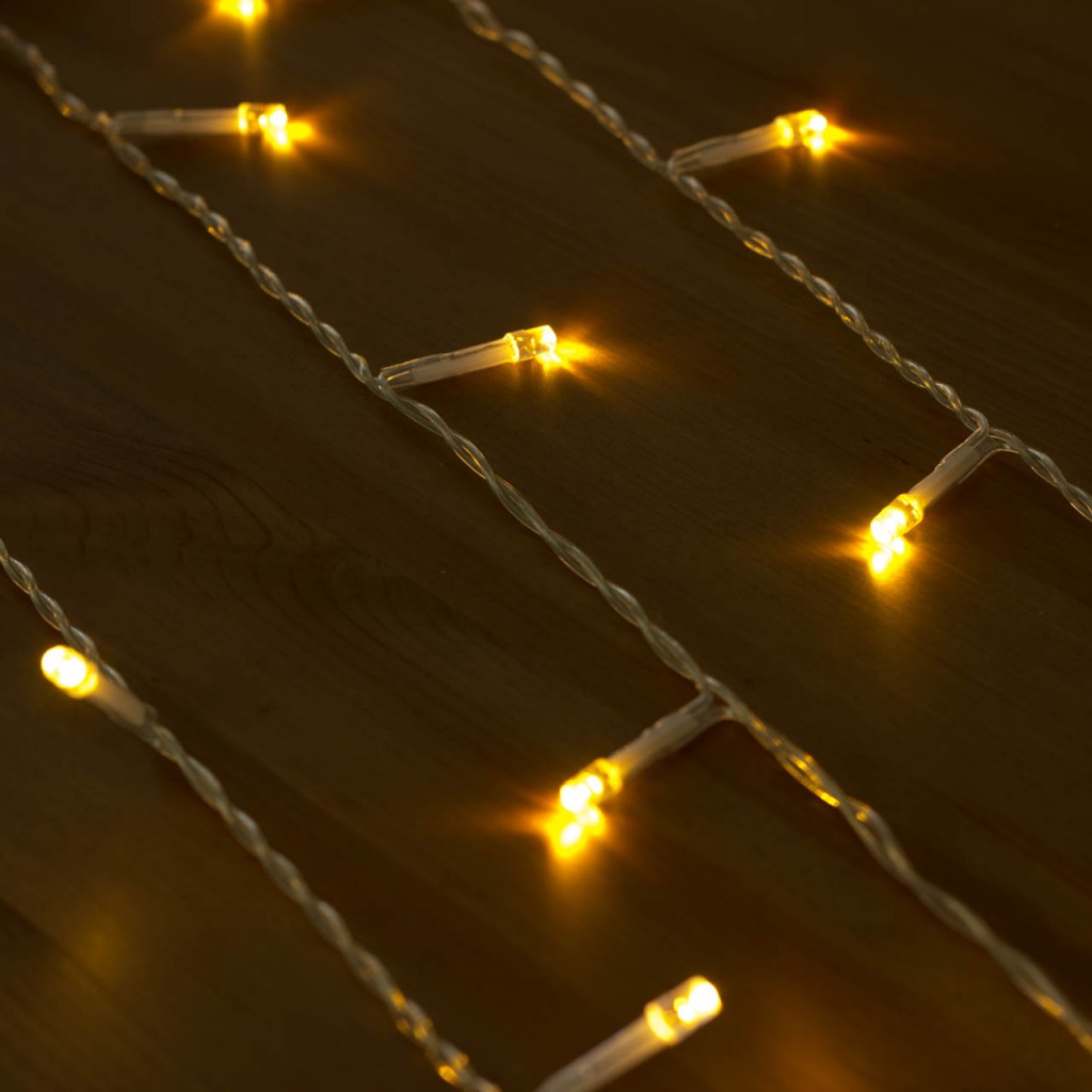 Lichterkette Vorhang, 100er LED, warmweiß, Qualität von decoLED.de
